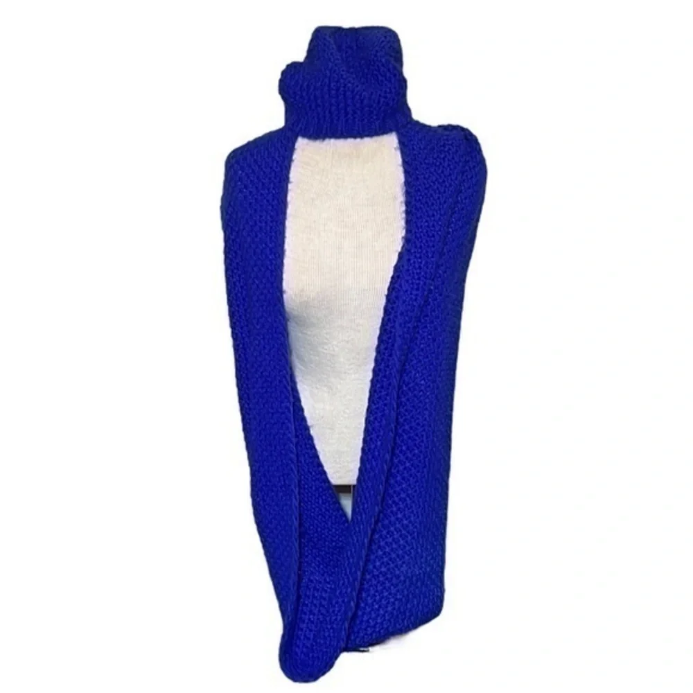 Old Navy Knitted Infinity Scarf and Toboggan, Royal Blue, One Size
